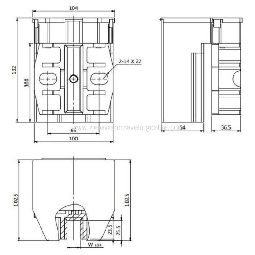 CWT Guide Shoe for Home Elevators 10mm 16mm